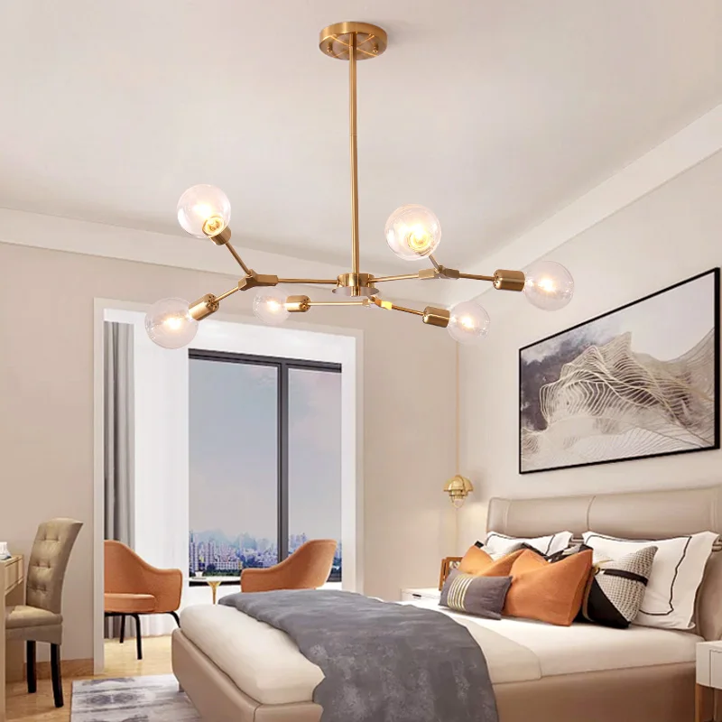 Nordic Magic Bean LED Chandelier Modern Molecular Edison Light Bulb Golden 6 Heads Ceiling Lamp for Living Room Bedroom Kitchen
Nordic Magic Bean LED Chandelier Modern Molecular Edison Light Bulb Golden 6 Heads Ceiling Lamp for Living Room Bedroom Kitchen