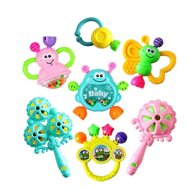 7pcs/sets Baby Toys Teether Rattles Cute Cartoon Animal Hand Bells Early Learning Educational toddler sensory toys for Newborn
7pcs/sets Baby Toys Teether Rattles Cute Cartoon Animal Hand Bells Early Learning Educational toddler sensory toys for Newborn