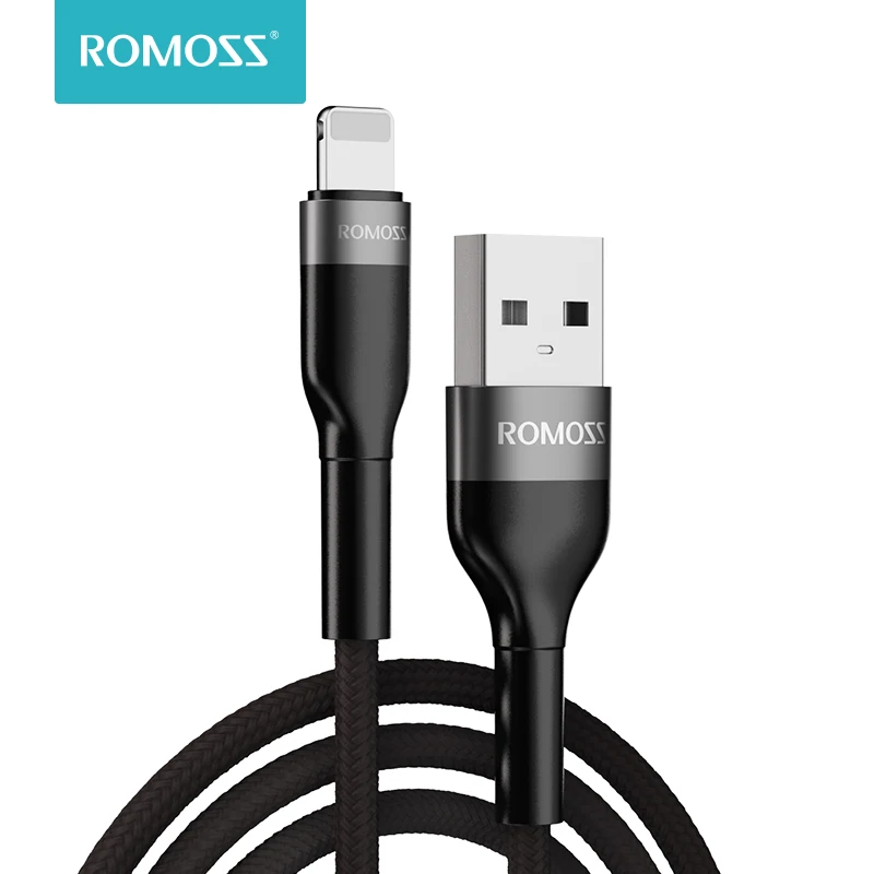 ROMOSS USB Cable for iPhone 11 Pro Max XS XR X 8 7 6 Plus 6S Plus iPad 2.4A Fast Data Charging Cables USB Wire Cord Phone Cables
ROMOSS USB Cable for iPhone 11 Pro Max XS XR X 8 7 6 Plus 6S Plus iPad 2.4A Fast Data Charging Cables USB Wire Cord Phone Cables