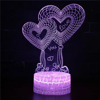 Valentine's Day Love Heart Be engaged 3D Lamp LED USB Creative 3d Night light 7 Color Change Acrylic Remote Touch Switch lamp
Valentine's Day Love Heart Be engaged 3D Lamp LED USB Creative 3d Night light 7 Color Change Acrylic Remote Touch Switch lamp