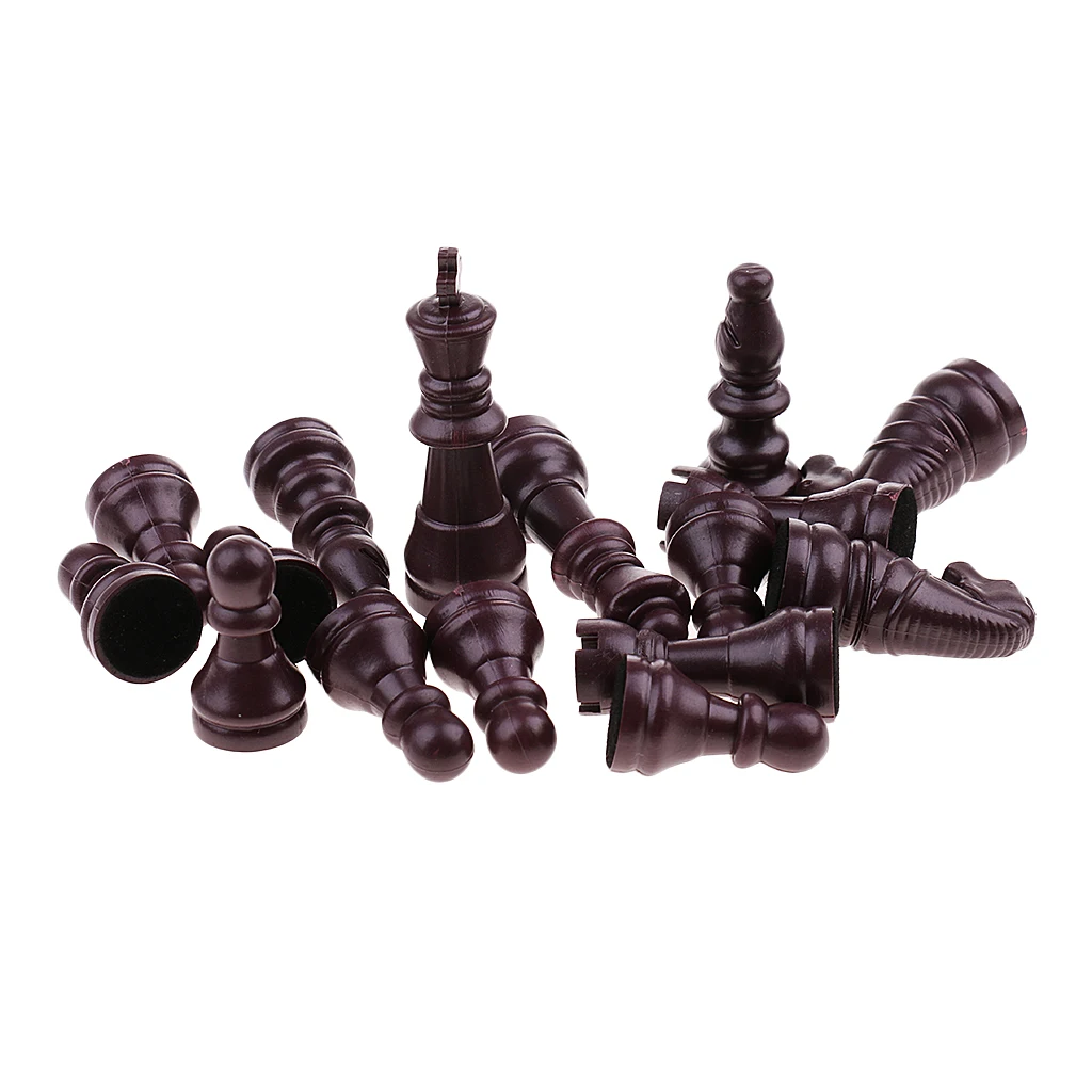 Plastic Chess Pieces, Replacement Chessmen Figure Figurine Pawns for Strategy Board Games, 32pcs Complete Set Plastic Chess Pieces, Replacement Chessmen Figure Figurine Pawns for Strategy Board Games, 32pcs Complete Set