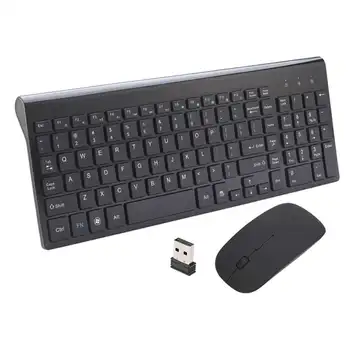 Slim USB Wireless Keyboard with Mouse Mice Kit Set for Desktop Laptop PC Computer Keypad Set
Slim USB Wireless Keyboard with Mouse Mice Kit Set for Desktop Laptop PC Computer Keypad Set