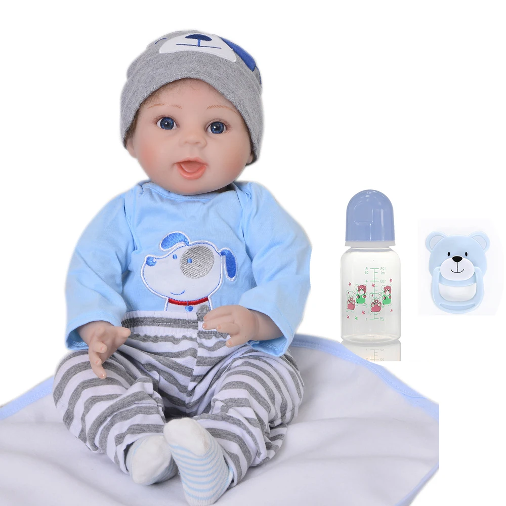 Lifelike 55CM Soft Body Silicone Reborn Baby Doll Toy Like Alive boy newborn bebe girls Birthday Gift Fashion Present
Lifelike 55CM Soft Body Silicone Reborn Baby Doll Toy Like Alive boy newborn bebe girls Birthday Gift Fashion Present