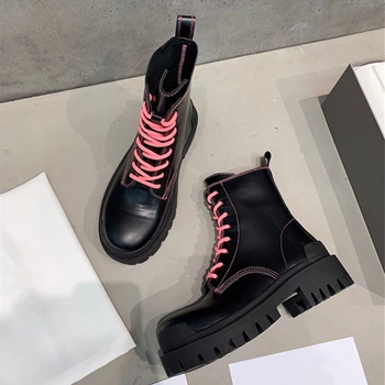 Genuine Leather Women Ankle Boots Black Fashion Platform Wedges Shoes Casual Martin Boots Genuine Leather Waterproof Footwear
Genuine Leather Women Ankle Boots Black Fashion Platform Wedges Shoes Casual Martin Boots Genuine Leather Waterproof Footwear