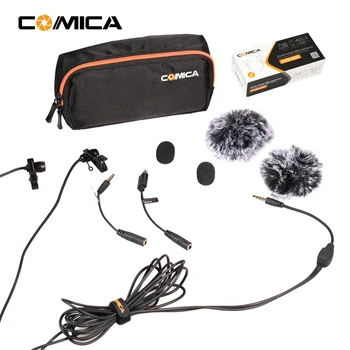 CoMica CVM-D02 Universal Microphone 2.5M Lavalier Omnidirectional Condenser Double Mics for DSLR Cameras Smart Phone Gopro Hero
CoMica CVM-D02 Universal Microphone 2.5M Lavalier Omnidirectional Condenser Double Mics for DSLR Cameras Smart Phone Gopro Hero