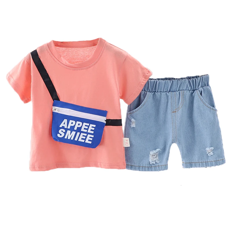 Summer Boys Girls Clothing Sets Baby Boy Short Sleeve T Shirt Tops Denim Shorts Set Kids Printed Letters Clothes Suits Outfits
Summer Boys Girls Clothing Sets Baby Boy Short Sleeve T Shirt Tops Denim Shorts Set Kids Printed Letters Clothes Suits Outfits