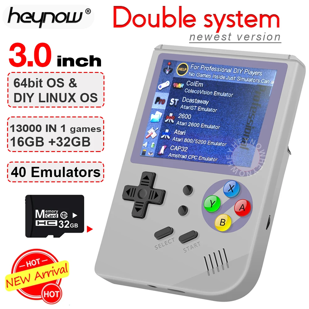 RG300 Double System Retro Game Console 64bit Full View IPS 3.0inch Screeen Linux Portable Handheld Game Player 13000 Retro Games
RG300 Double System Retro Game Console 64bit Full View IPS 3.0inch Screeen Linux Portable Handheld Game Player 13000 Retro Games