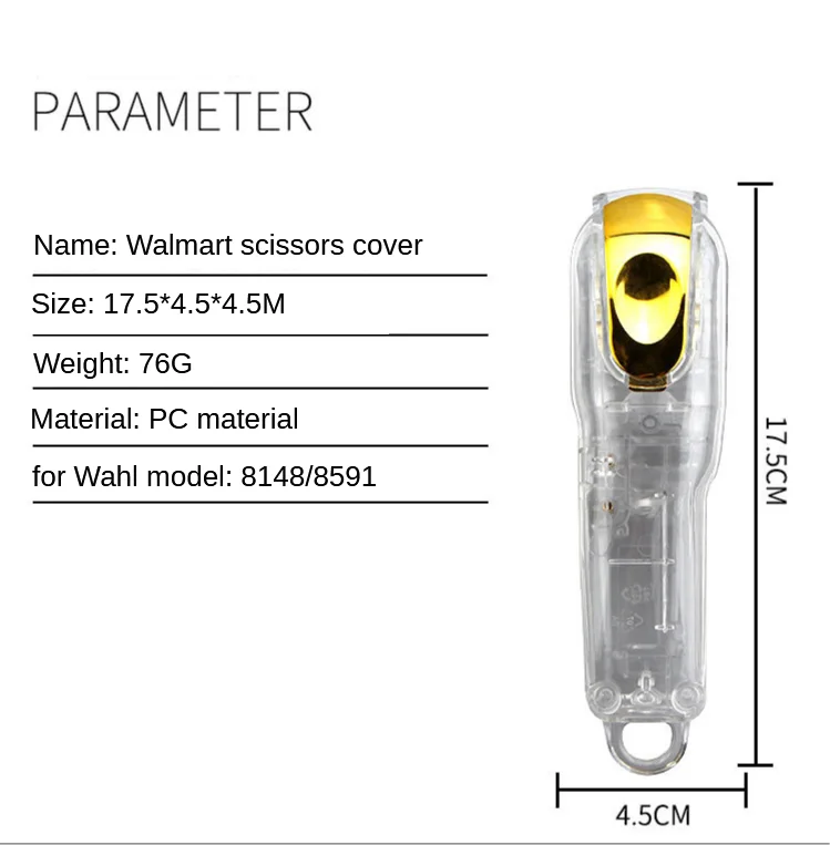 Description Picture 3 of itemFor Wahl 8148/8591 Transparent Electric Hair Clipper Cover Plastic Shop Trimmer Hairdressing Cutting Barber G0404
