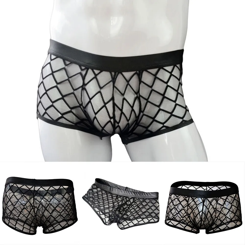 Men Sexy Grid Boxershorts Lingerie Sleep Bottoms Breathable Comfortable Panties Transparent Mesh Low-Waist Boxer Briefs
Men Sexy Grid Boxershorts Lingerie Sleep Bottoms Breathable Comfortable Panties Transparent Mesh Low-Waist Boxer Briefs