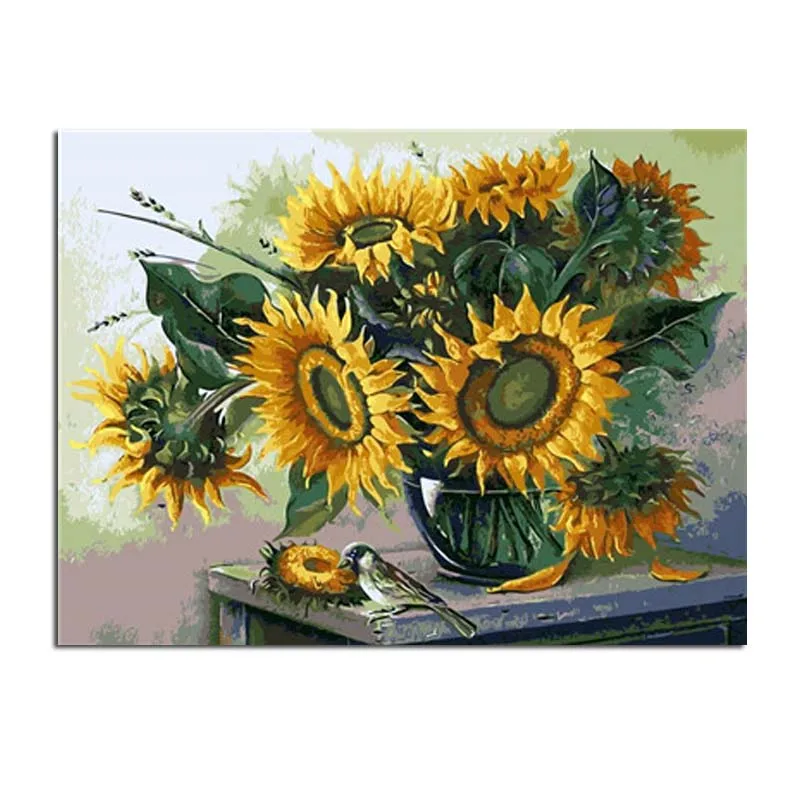 Sunflower And Bird DIY Digital Oil Painting By Numbers Modern Wall Art Canvas Handpaint Unique Gift For Art Wall Home Decoration
Sunflower And Bird DIY Digital Oil Painting By Numbers Modern Wall Art Canvas Handpaint Unique Gift For Art Wall Home Decoration