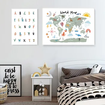 Alphabet Poster Nursery Wall Art Print Educational ABC Poster Kids World Map Prints Illustration Nordic Kids Decoration Picture
Alphabet Poster Nursery Wall Art Print Educational ABC Poster Kids World Map Prints Illustration Nordic Kids Decoration Picture