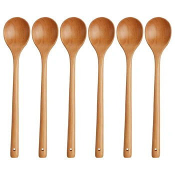 Wood Soup Spoons for Kitchen Stirring and Cooking, 13 Inches Long (6) 
Wood Soup Spoons for Kitchen Stirring and Cooking, 13 Inches Long (6)