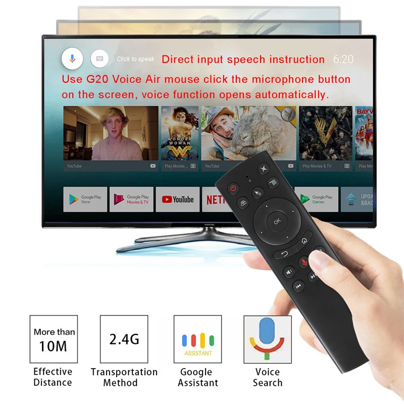 G20S 2.4G Wireless Air Mouse Gyro Google Voice Control Sensing Universal Mini Keyboard Remote Control For PC Android TV Box
G20S 2.4G Wireless Air Mouse Gyro Google Voice Control Sensing Universal Mini Keyboard Remote Control For PC Android TV Box