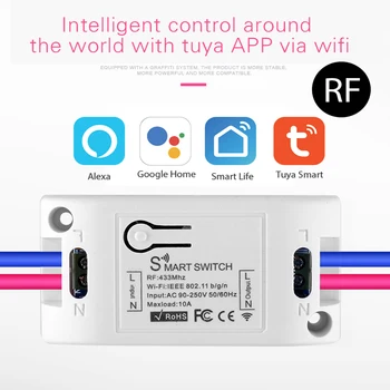 Tuya Wifi RF DIY Smart Wireless Remote Smart Switch Domotica Light Controller Module Work with Alexa Google Home
Tuya Wifi RF DIY Smart Wireless Remote Smart Switch Domotica Light Controller Module Work with Alexa Google Home