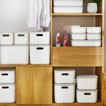 4 Sizes 1pc Storage Boxes With Lids No Smell White Storage Baskets Containers Bins With Cover Organizer Storage Basket#G30
4 Sizes 1pc Storage Boxes With Lids No Smell White Storage Baskets Containers Bins With Cover Organizer Storage Basket#G30