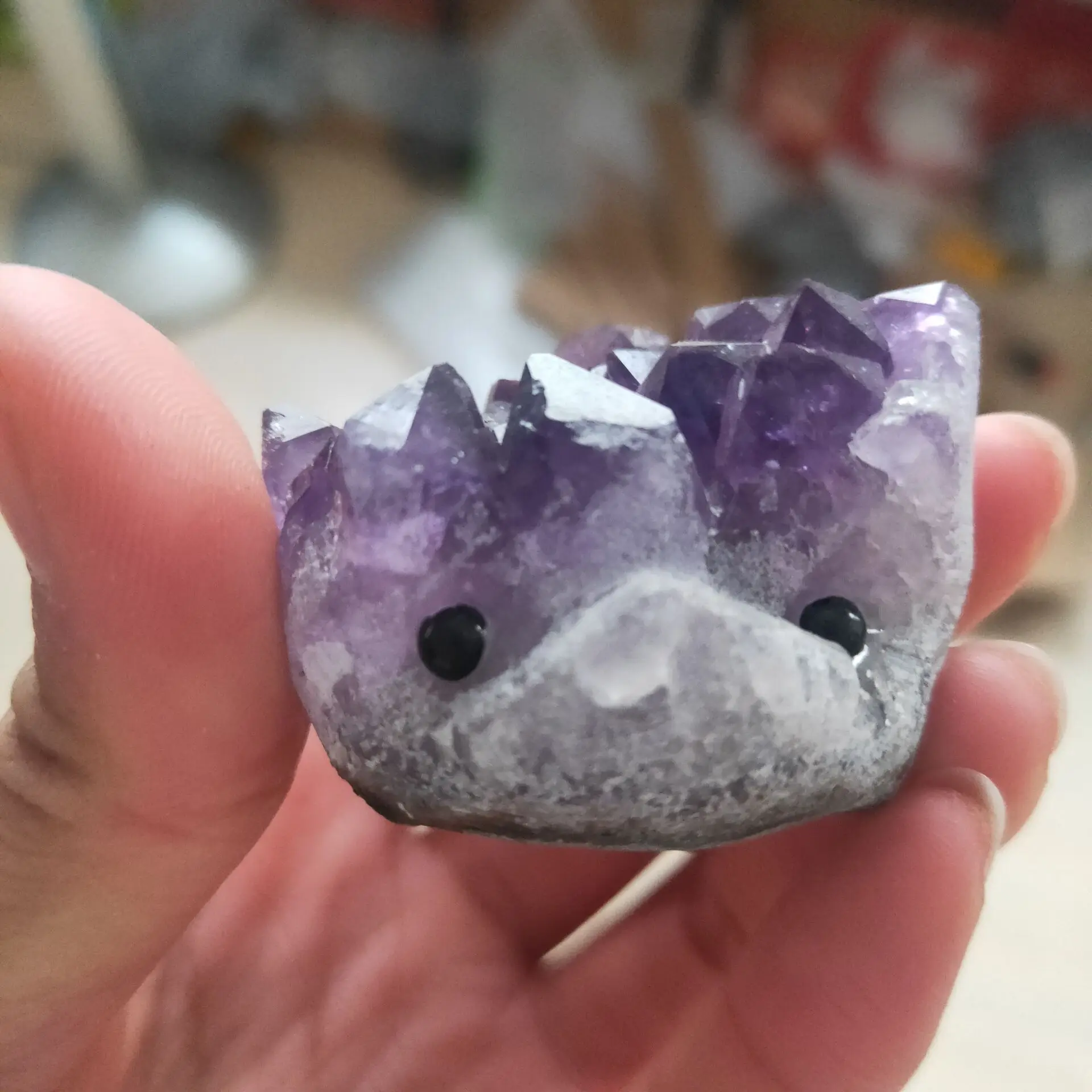 1 шт. натуральный аметист кластер Хрустальная резьба Ежик кварцевые минералы животное каменное украшение
1 шт. натуральный аметист кластер Хрустальная резьба Ежик кварцевые минералы животное каменное украшение