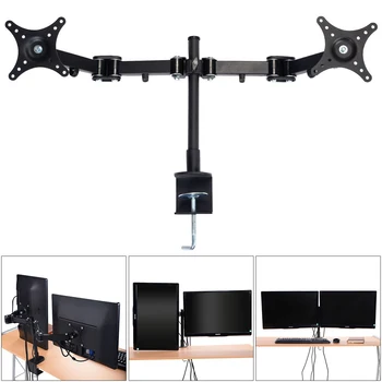 Desktop Dual Computer Monitor Mount Stand Vertical Array for Two Screens Bracket Fit for 14-24 Inch TV Mount Bracket Clamp
Desktop Dual Computer Monitor Mount Stand Vertical Array for Two Screens Bracket Fit for 14-24 Inch TV Mount Bracket Clamp