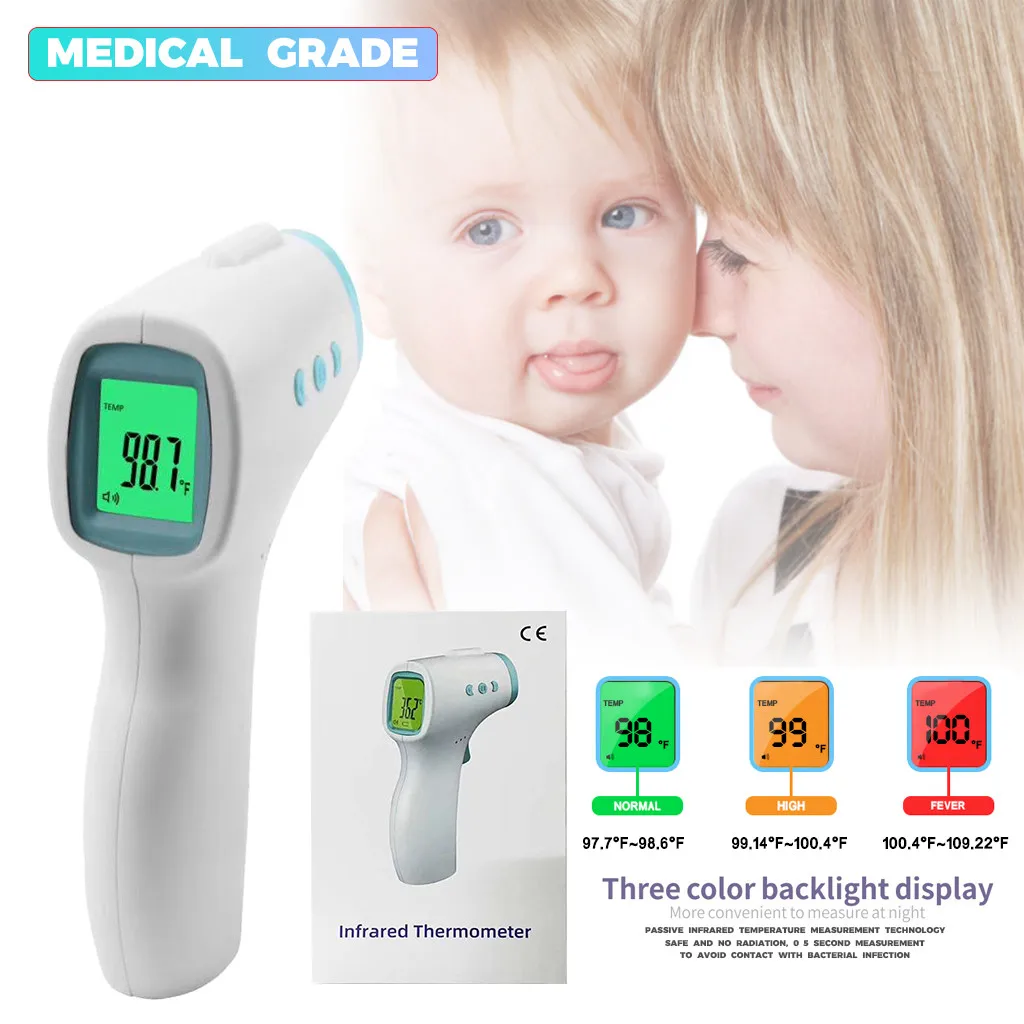 LCD Baby Forehead Infrared Thermometer FDA Fast Accurate Measurement Digital Non-contact Infrared Forehead Thermometer Infrared
LCD Baby Forehead Infrared Thermometer FDA Fast Accurate Measurement Digital Non-contact Infrared Forehead Thermometer Infrared