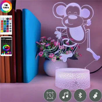 Smart Phone Control 3D LED Nightlight Monkey Eating Banana Model Diagram 7 Color Changing Room Decoration Action Figure Toy Lamp
Smart Phone Control 3D LED Nightlight Monkey Eating Banana Model Diagram 7 Color Changing Room Decoration Action Figure Toy Lamp