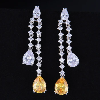 LARRAURI Luxury Clear Cubic Zirconia Crystal Drop Earrings for Women Party Elegant Wedding Pendant Earrings 2019 Fashion Jewelry
LARRAURI Luxury Clear Cubic Zirconia Crystal Drop Earrings for Women Party Elegant Wedding Pendant Earrings 2019 Fashion Jewelry