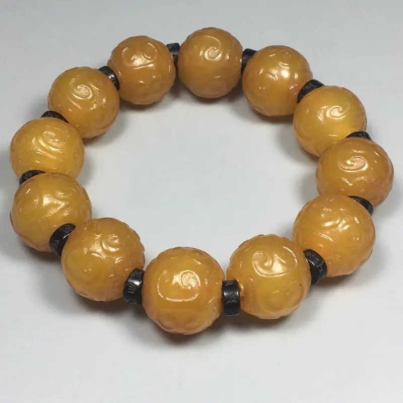 Natural chicken oil yellow back pattern agate bracelet Yellow agate is unique and suitable for long-term wear by men and women
Natural chicken oil yellow back pattern agate bracelet Yellow agate is unique and suitable for long-term wear by men and women