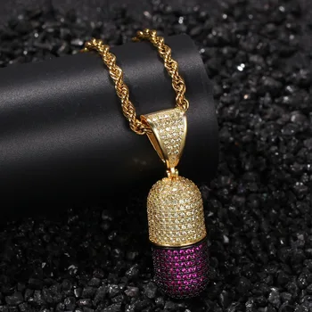 Hip Hop Bling Iced Out Rapper Jewelry AAA CZ Stone Cubic Zirconia Pill Capsule Pendants Necklace
Hip Hop Bling Iced Out Rapper Jewelry AAA CZ Stone Cubic Zirconia Pill Capsule Pendants Necklace