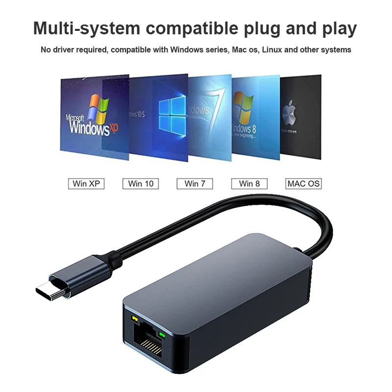 USB C Ethernet сетевой адаптер к RJ45 для ноутбука Macbook Samsung S20 Сетевая карта | Компьютеры и