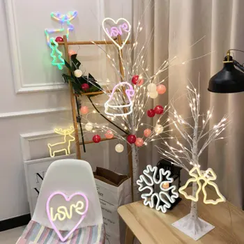 Christmas Decoration Lights Bedroom Neon Signs Living Room Neon Night Lights Table Lamp 
Christmas Decoration Lights Bedroom Neon Signs Living Room Neon Night Lights Table Lamp