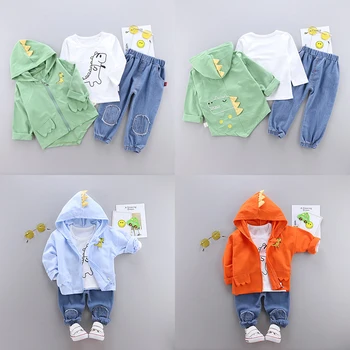 Autumn Baby Boy Long Sleeve Cartoon Dinosaur Print T-shirt Hoodie Sweatshirt Trousers Casual Outfits 
Autumn Baby Boy Long Sleeve Cartoon Dinosaur Print T-shirt Hoodie Sweatshirt Trousers Casual Outfits