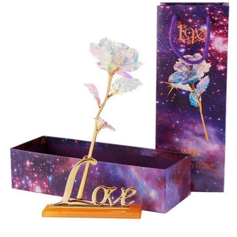 Valentine's Day Gift Romantic Rose 24K Foil Plated Wedding Decoration Wife Lover Christmas Gift Artificial Flower Dropshipping
Valentine's Day Gift Romantic Rose 24K Foil Plated Wedding Decoration Wife Lover Christmas Gift Artificial Flower Dropshipping