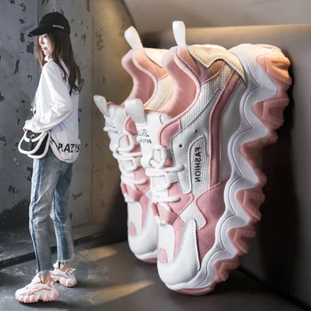 NAUSK 2020 Sneakers Women Breathable Mesh Casual Shoes Female Fashion Platform Vulcanize Chaussures Femme 
NAUSK 2020 Sneakers Women Breathable Mesh Casual Shoes Female Fashion Platform Vulcanize Chaussures Femme