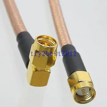 DHL/EMS 20 Sets RG142 SMA plug pin to SMA plug pin Right angle RF Jumper pigtail Cable 8inch -C1 
DHL/EMS 20 Sets RG142 SMA plug pin to SMA plug pin Right angle RF Jumper pigtail Cable 8inch -C1