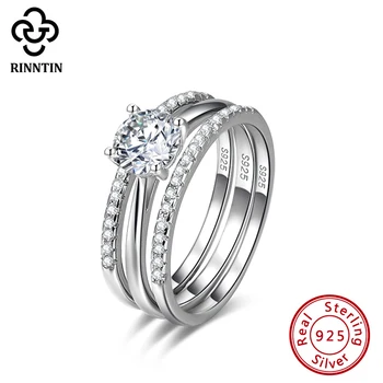 Rinntin 3pcs/lot Silver Double Rings Set Engagement Woman Cubic Zirconia Ring Women Lover Party Wedding Jewelry TSR134
Rinntin 3pcs/lot Silver Double Rings Set Engagement Woman Cubic Zirconia Ring Women Lover Party Wedding Jewelry TSR134