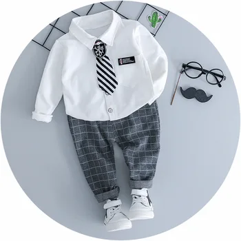 2019 boys clothing set spring formal gentleman 2pcs suit for kids clothess bebe cotton set children plaid tracksuit set 
2019 boys clothing set spring formal gentleman 2pcs suit for kids clothess bebe cotton set children plaid tracksuit set