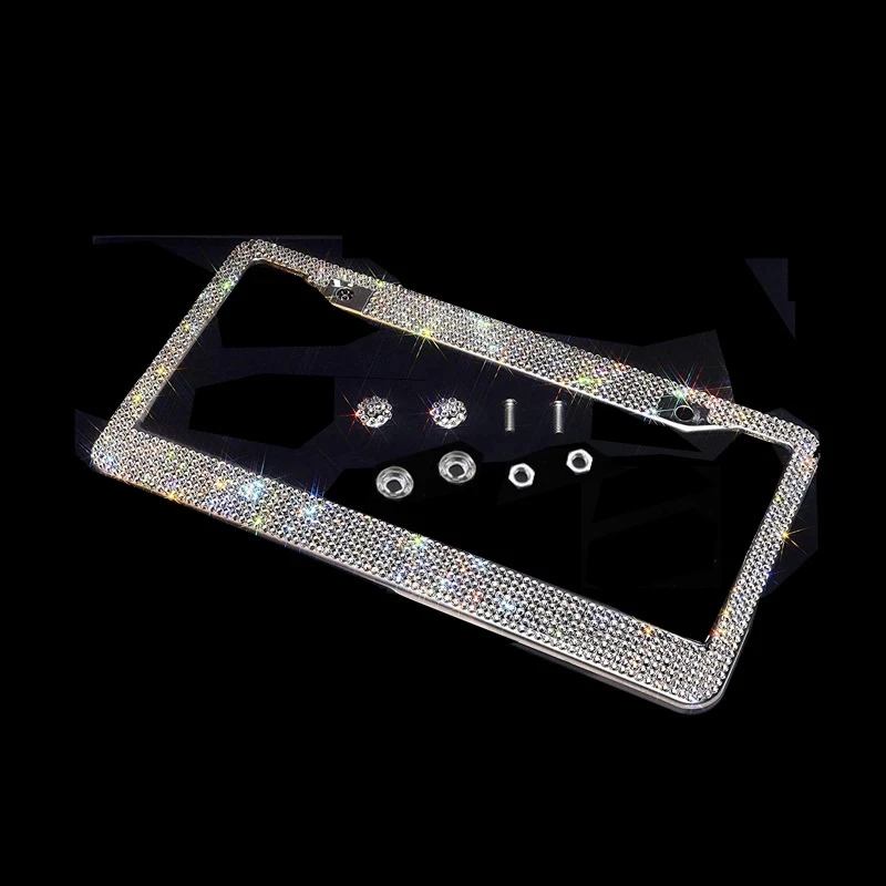 Bling Crystal License Plate Frame Women Luxury Handcrafted Rhinestone Car Frame Plate with Ignition Button Fits USA and Canad
Bling Crystal License Plate Frame Women Luxury Handcrafted Rhinestone Car Frame Plate with Ignition Button Fits USA and Canad
