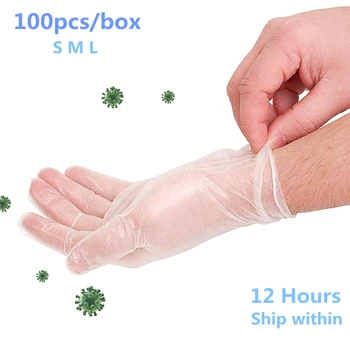 100PCS/Box Pvc Gloves Disposable Transparent Latex Gloves for Women Home Cleaning/Food/Garden Universal for Left and Right Hand 
100PCS/Box Pvc Gloves Disposable Transparent Latex Gloves for Women Home Cleaning/Food/Garden Universal for Left and Right Hand