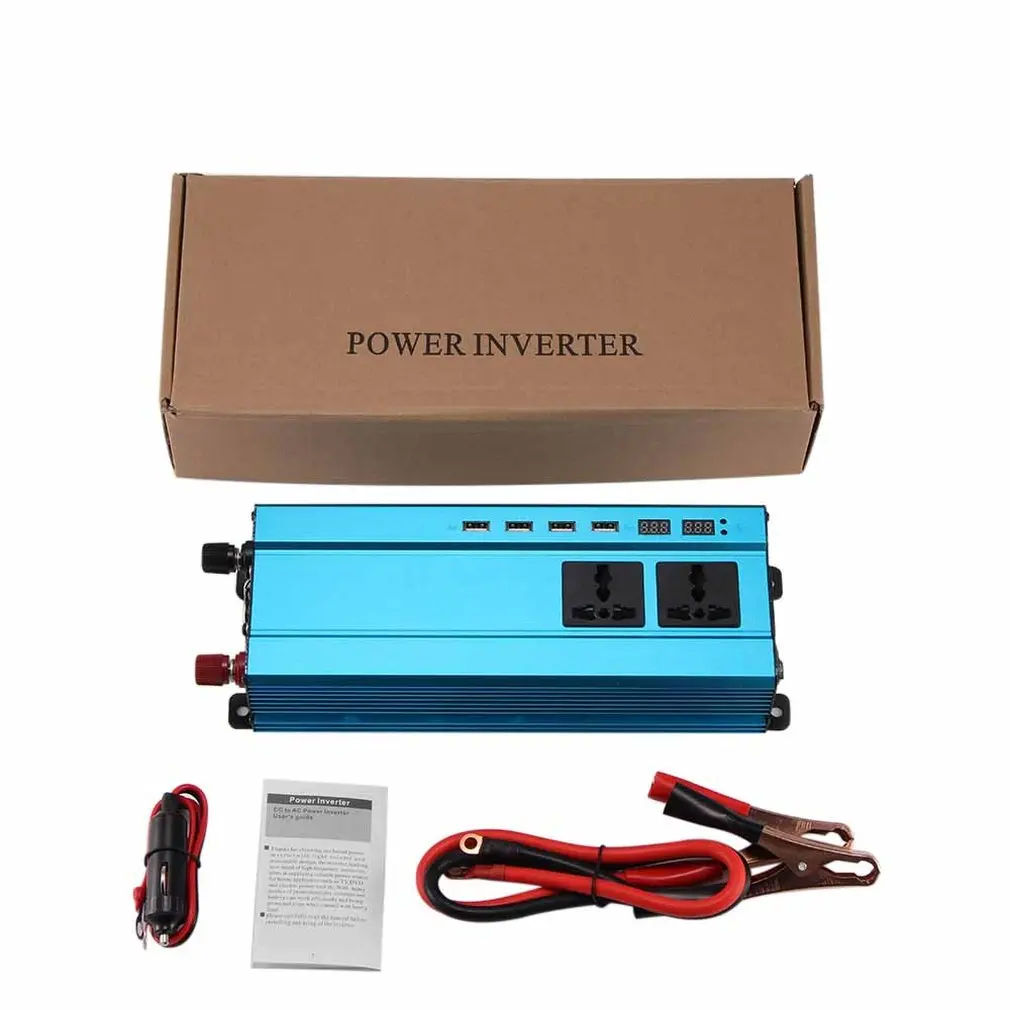 4000W Car Power Inverter Charger DC 12V/24V To AC 220V Sine Wave Converter Interfaces Voltage Transformer Adapter
4000W Car Power Inverter Charger DC 12V/24V To AC 220V Sine Wave Converter Interfaces Voltage Transformer Adapter
