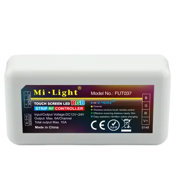 MIlight FUT037 2.4GHz 4-Zone RGB LED Strip Controller 6A/Channel 12~24V Wireless Total output Max.10A Controller
MIlight FUT037 2.4GHz 4-Zone RGB LED Strip Controller 6A/Channel 12~24V Wireless Total output Max.10A Controller