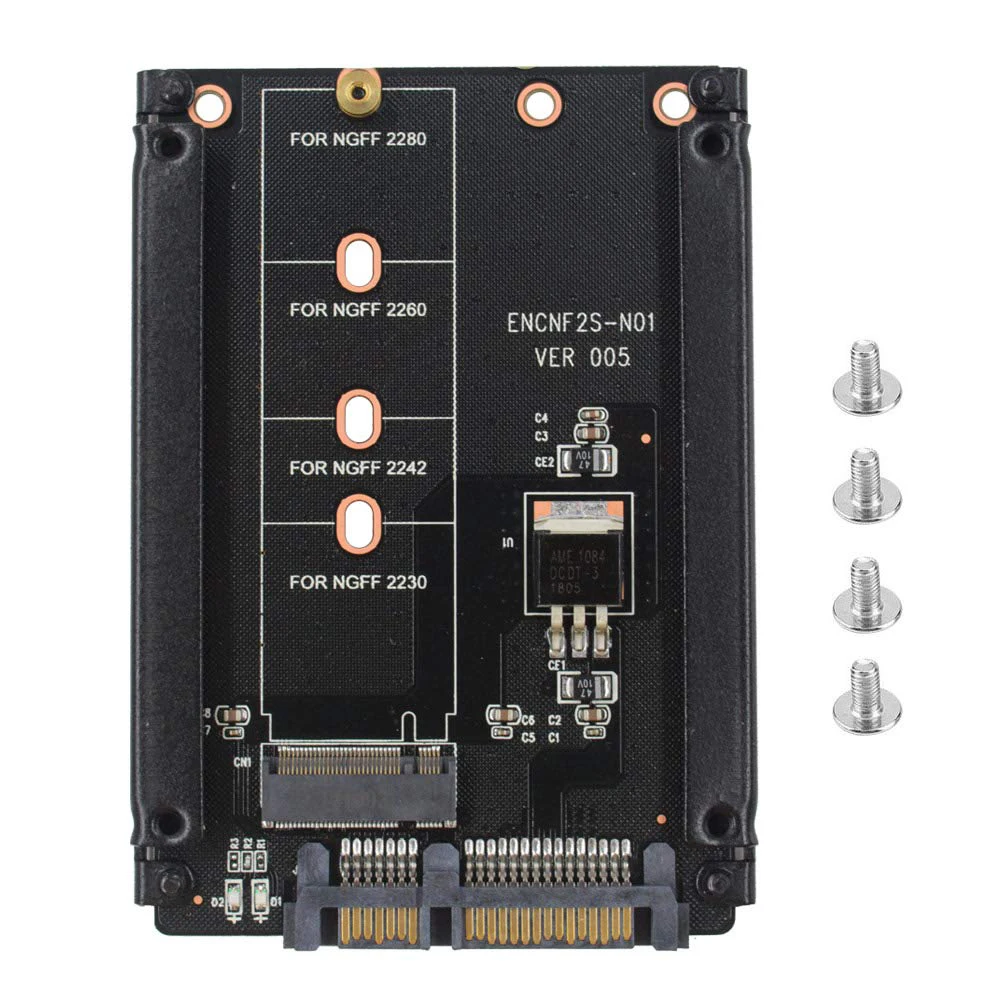 Zeadow M.2 NGFF SSD To 2.5 Inch SATA III Hard Drive Converter Expansion Card For 2280 2260 2242 2230 B-Key | Компьютерные кабели и