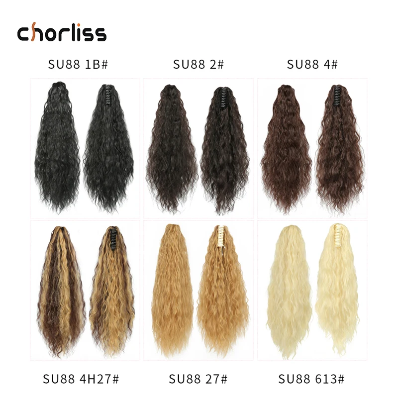20" Synthetic Ponytails Long Corn Kinky Curly Ponytail Hairpieces Ribbon Drawstring Clip on Ponytail Hair Extensions False Hair
20" Synthetic Ponytails Long Corn Kinky Curly Ponytail Hairpieces Ribbon Drawstring Clip on Ponytail Hair Extensions False Hair