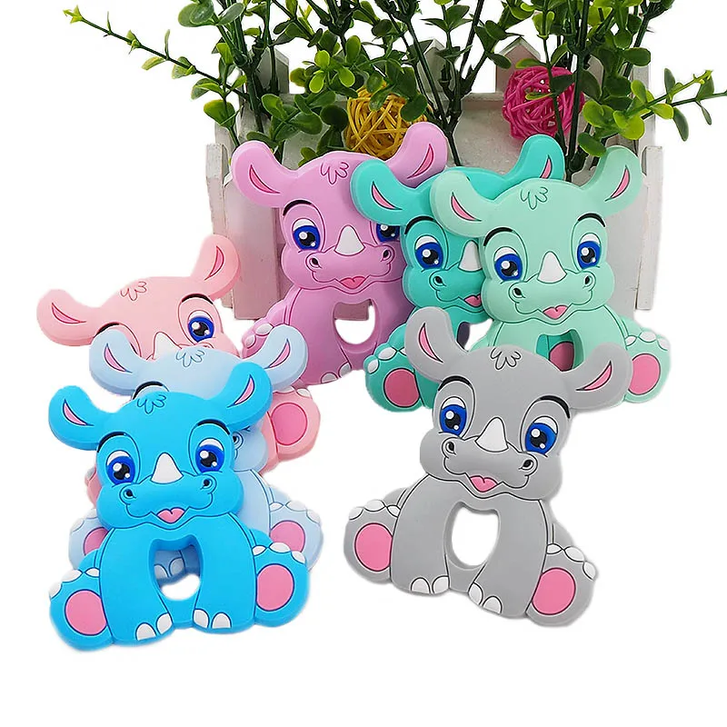 Chenkai 10PCS BPA Free Silicone Rhinoceros Teethers Sensory Chewing Pacifier DIY Baby Necklace Pendant Teething Chewing Toy
Chenkai 10PCS BPA Free Silicone Rhinoceros Teethers Sensory Chewing Pacifier DIY Baby Necklace Pendant Teething Chewing Toy