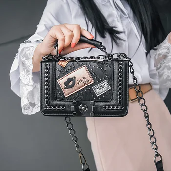 Brand Retro Women Handbag Rivet Chains Shoulder Bags New Fashion Ladies Messenger Bags For Women‘s Small Handbags Crossbody bag 
Brand Retro Women Handbag Rivet Chains Shoulder Bags New Fashion Ladies Messenger Bags For Women‘s Small Handbags Crossbody bag
