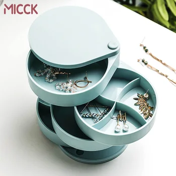 MICCK Creative 4 Layers Rotatable Jewelry Storage Boxs Makeup Container Case Earrings Ring Small Objects Organizer Jewelry Box
MICCK Creative 4 Layers Rotatable Jewelry Storage Boxs Makeup Container Case Earrings Ring Small Objects Organizer Jewelry Box