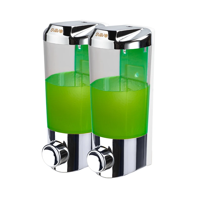 SVAVO Double Head Liquid Soap Dispenser Wall Mounted 480ml*2 Manual Shower Gel Hair Conditioner Soap Dispenser for Bathroom
SVAVO Double Head Liquid Soap Dispenser Wall Mounted 480ml*2 Manual Shower Gel Hair Conditioner Soap Dispenser for Bathroom