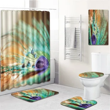 Bathroom Mat Shower Curtain Non-Slip PVC Mat Bath Mat Bathroom Door Absorbent Carpet Five-Piece Set
Bathroom Mat Shower Curtain Non-Slip PVC Mat Bath Mat Bathroom Door Absorbent Carpet Five-Piece Set