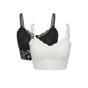 WOWENY Lace Bralette Floral Longline Padded Wireless Bra Solid Tank Crop Tops for Women Built-in Padded V Neck Sexy Underwear
WOWENY Lace Bralette Floral Longline Padded Wireless Bra Solid Tank Crop Tops for Women Built-in Padded V Neck Sexy Underwear