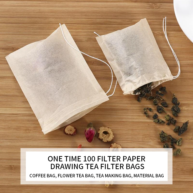 100pcs/set Disposable Drawstring Tea Bag Natural Unbleached Paper Empty Tea Pouch Bags Tea Filter For Loose Leaf Powder Herbs
100pcs/set Disposable Drawstring Tea Bag Natural Unbleached Paper Empty Tea Pouch Bags Tea Filter For Loose Leaf Powder Herbs