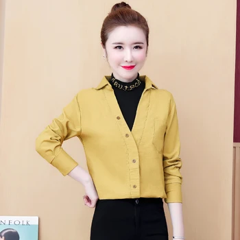 COIGARSAM Full Sleeve Patchwork blouse women New Spring blusas womens tops and blouses 982 
COIGARSAM Full Sleeve Patchwork blouse women New Spring blusas womens tops and blouses 982