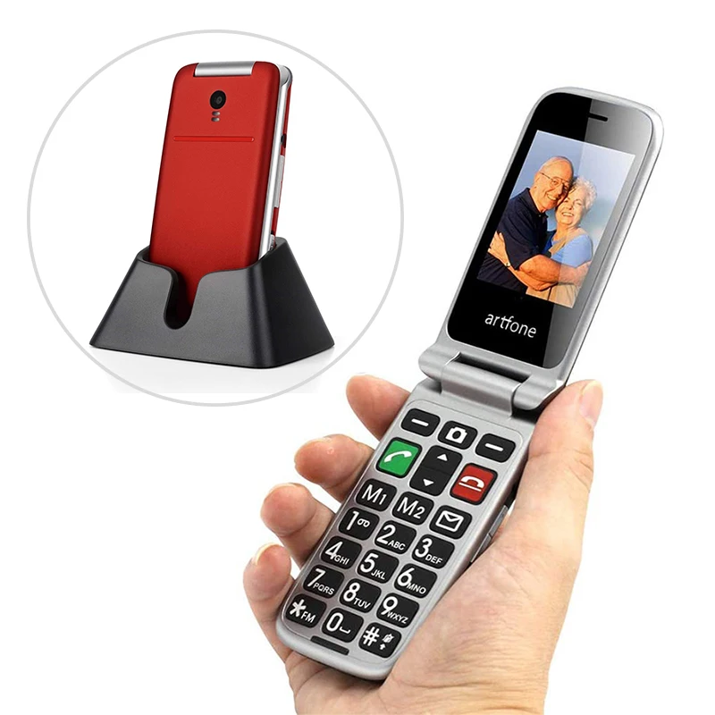 artfone CF241A Flip Big Button Mobile Phone,Senior phone with charging cradle and 2.4" Large Screen for Elderly
artfone CF241A Flip Big Button Mobile Phone,Senior phone with charging cradle and 2.4" Large Screen for Elderly