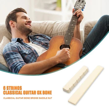 Guitar Bone Bridge Saddle Easily Carrying Sporting Elements 6-String Nut Sets Guitar Replacement Part Accessories
Guitar Bone Bridge Saddle Easily Carrying Sporting Elements 6-String Nut Sets Guitar Replacement Part Accessories